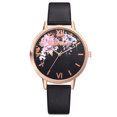 Fashion Leather Strap Women Watch Casual Love